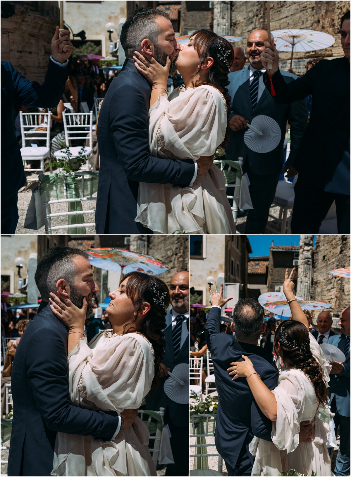 Gli sposi appena sposati alla Sibilla di Tivoli, marito e moglie