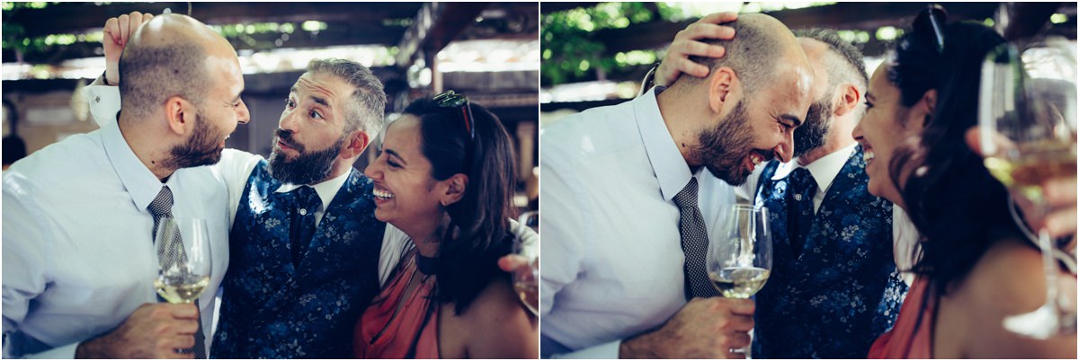 Gli sposi durante la festa di matrimonio alla Sibilla di Tivoli