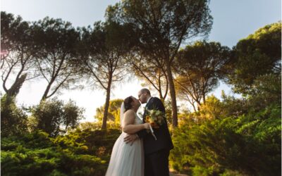 Alessia e Giordano: sposi con tre figli al loro fianco