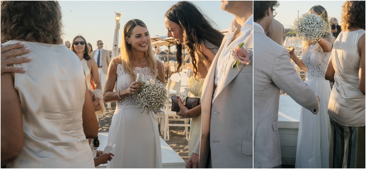 Dettaglio del matrimonio in spiaggia a Controvento Fregene