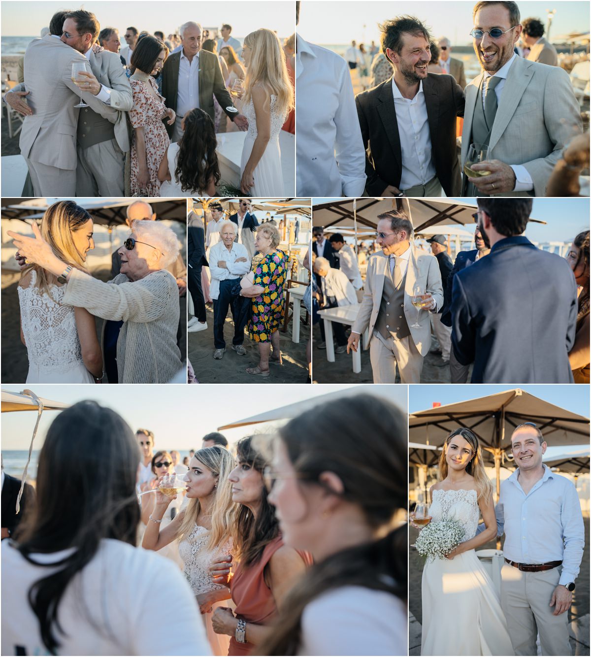 Atmosfera informale al matrimonio in spiaggia di Fregene