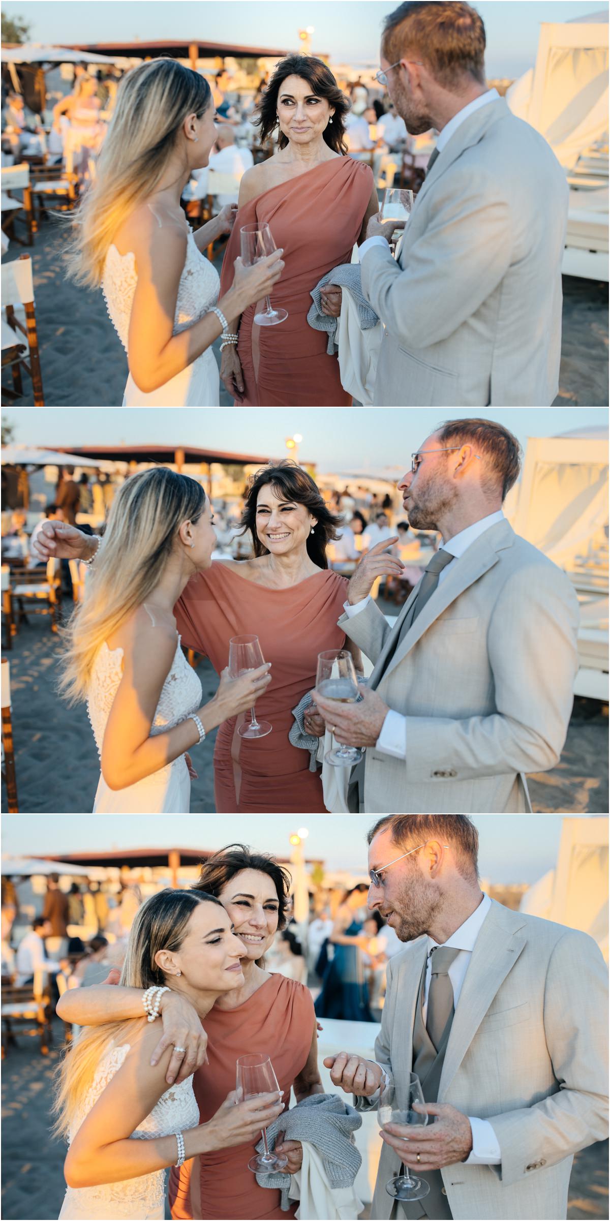 Dettaglio allestimento matrimonio in spiaggia a Controvento
