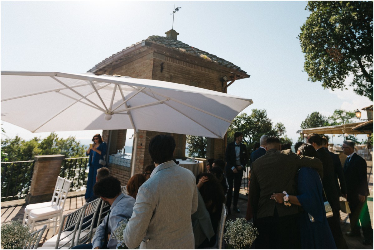Preparativi del rito civile a Villa del Cardinale, Rocca di Papa