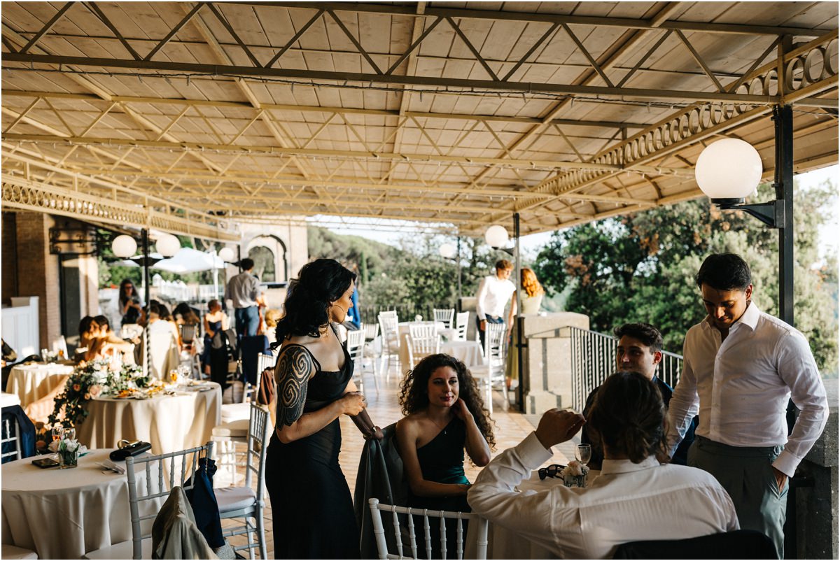 Aperitivo nella terrazza di Villa del Cardinale, Rocca di Papa