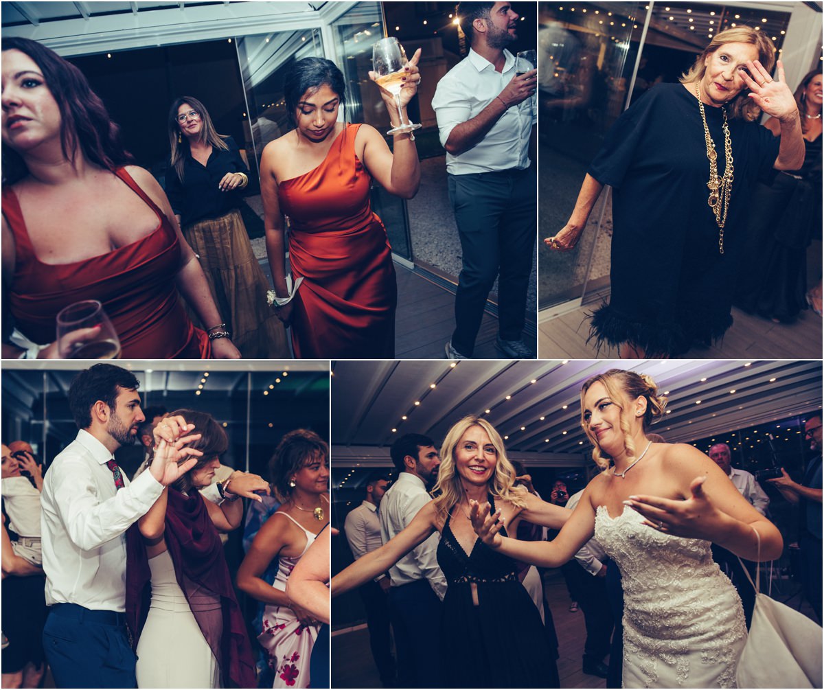 Guests Dancing at the Wedding Party Guests and bride Miriana dancing and having fun at the wedding party