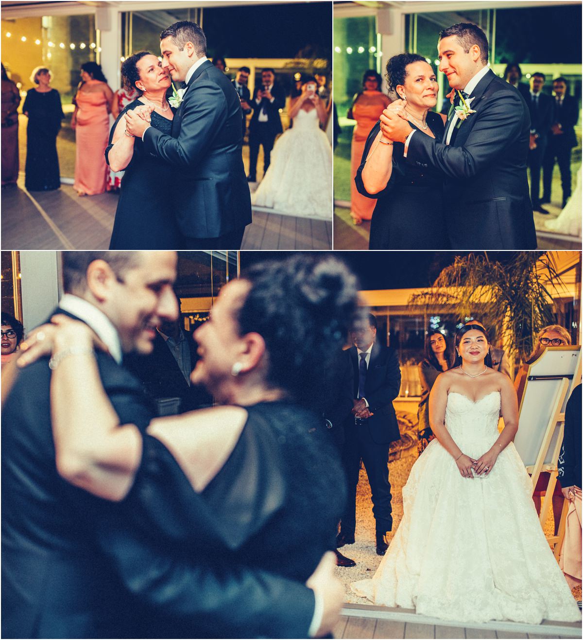 Alessio Dancing with Family Groom Alessio dancing with a family member while Leah watches and smiles