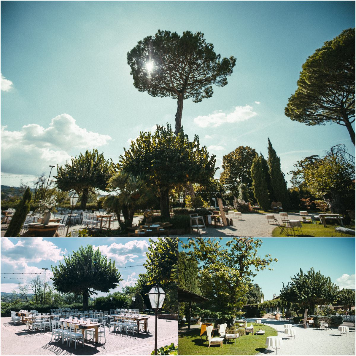 Giardino del Vecchio Podere di Grottaferrata Il giardino del Vecchio Podere di Grottaferrata in una giornata di sole, prima del matrimonio di Cinzia e Giuseppe
