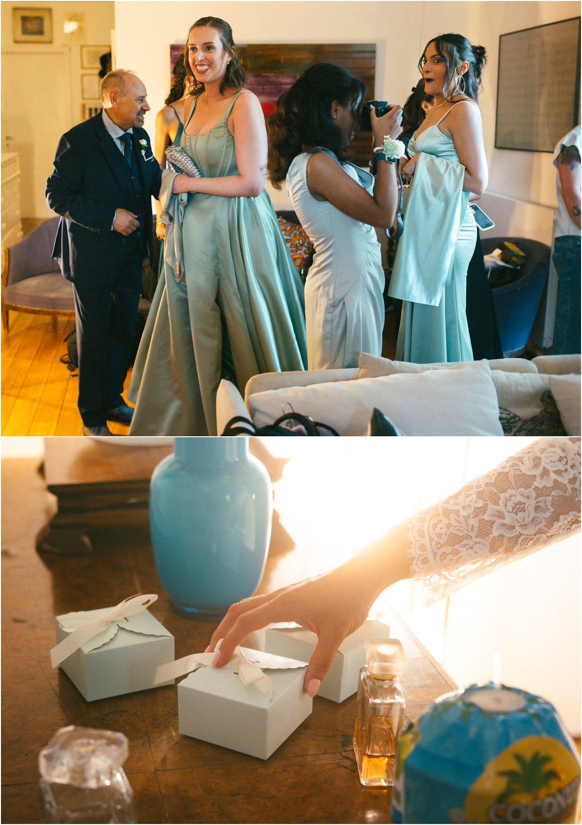 Le amiche della sposa Arrivano le amiche del cuore di Alice e le scatole con i regali per loro