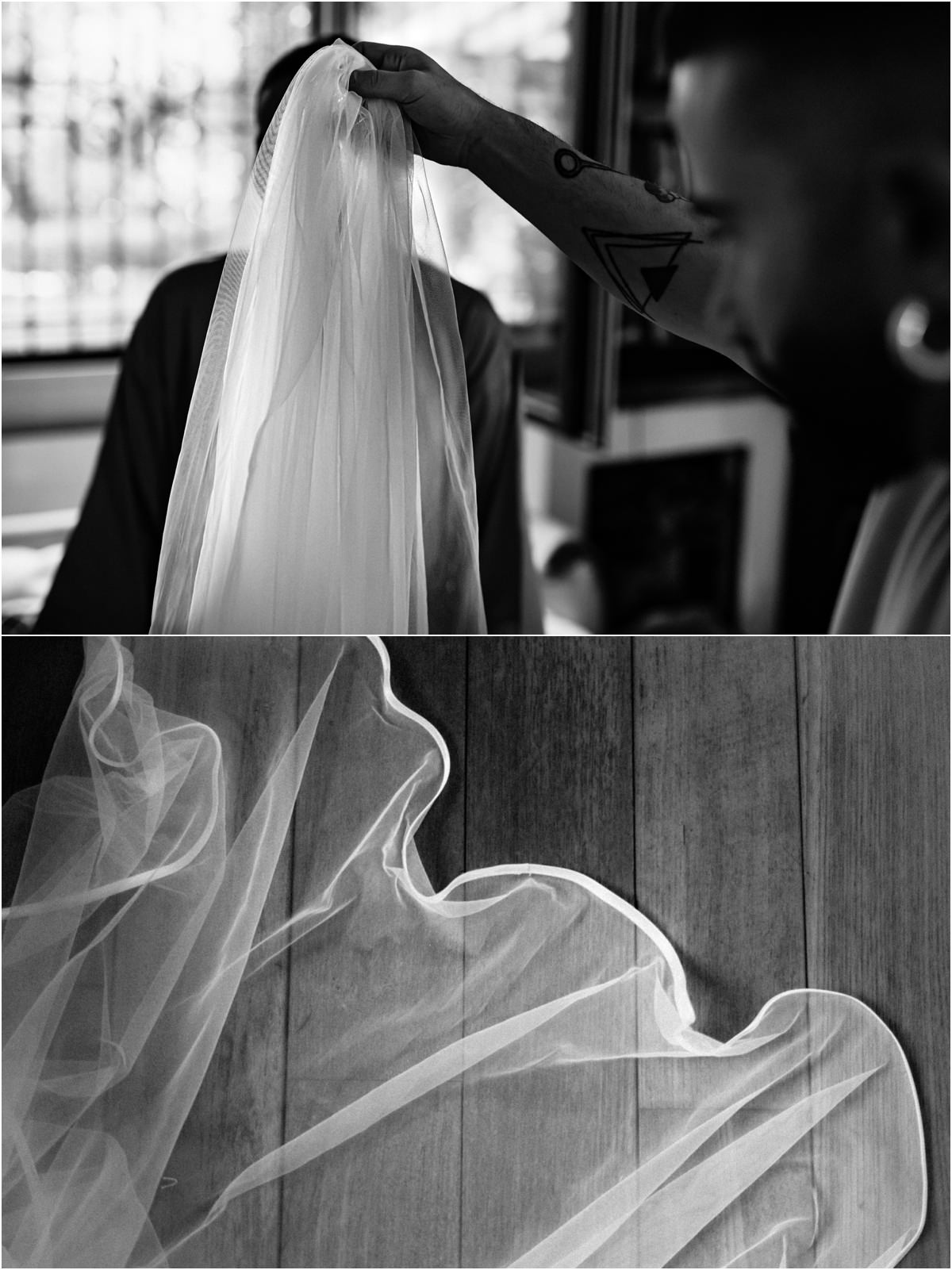 Il velo della sposa Alice Il velo della sposa Alice, dettaglio in bianco e nero